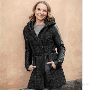 Only Gray and Black Trench Coat